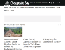 Tablet Screenshot of chesapeakebaymagazine.com